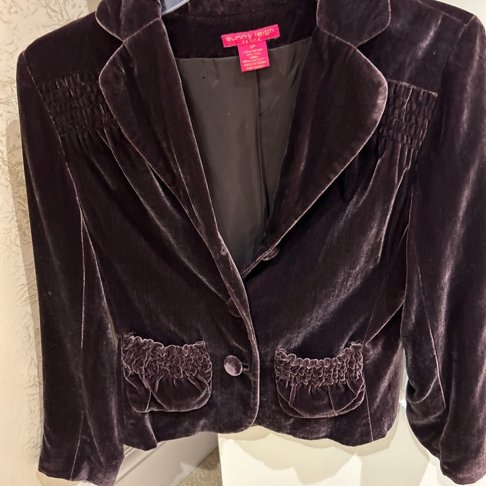 Brown Velvet Jacket by Sunny Leigh
